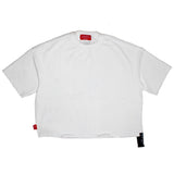 Inside Out Distressed Tee White