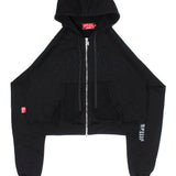 Black Reverse Seam Hoodie