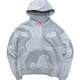 Grey Patchwork Hoodie