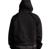 Black Reverse Seam Hoodie