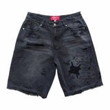 DISTRESSED LOGO JORTS