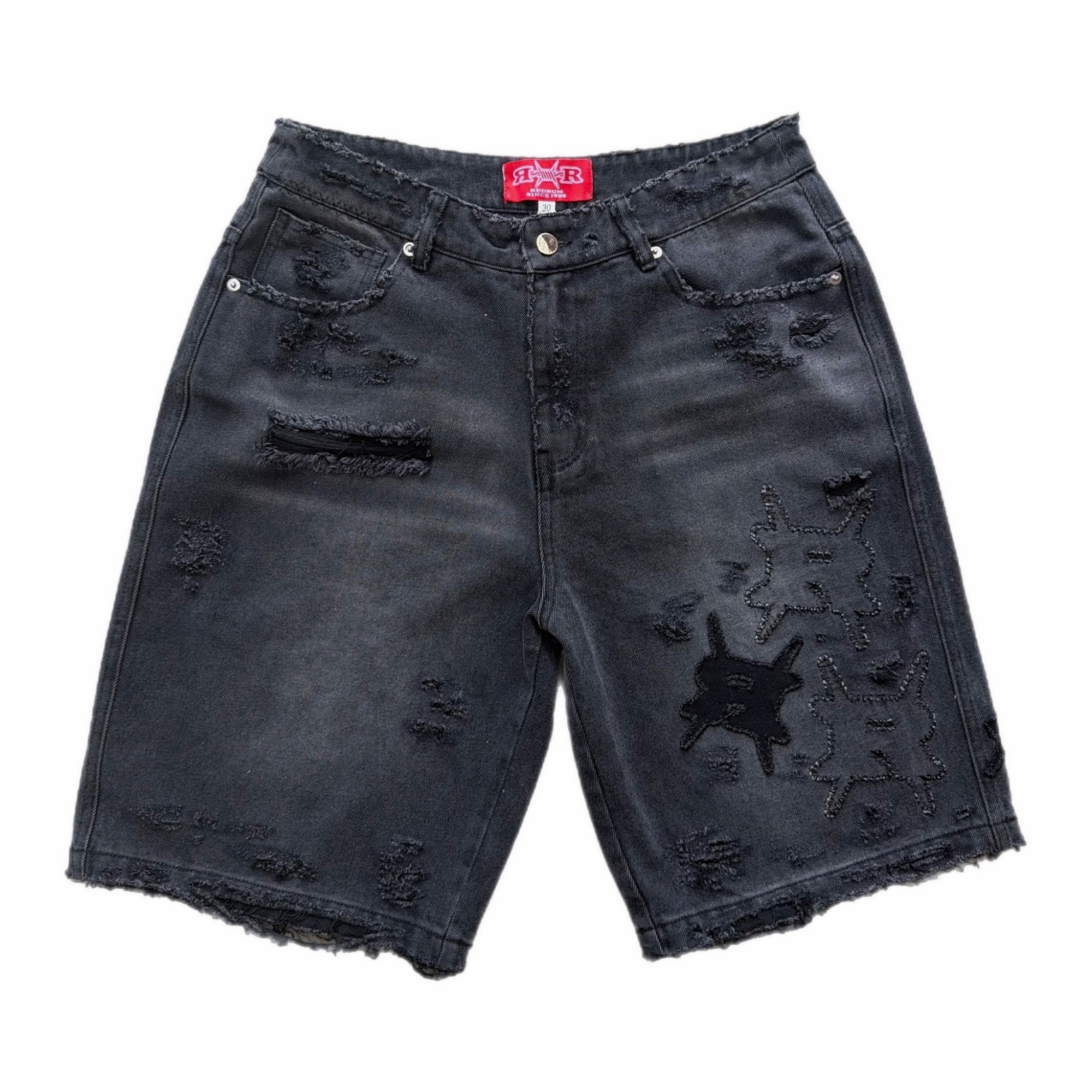 DISTRESSED LOGO JORTS