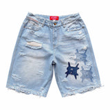 DISTRESSED LOGO JORTS