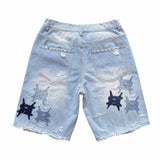 DISTRESSED LOGO JORTS