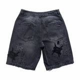 DISTRESSED LOGO JORTS