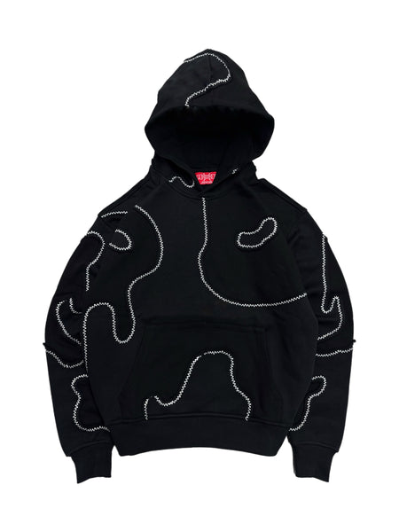 Black Patchwork Hoodie – REDRUM