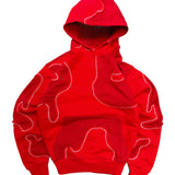 Red Patchwork Hoodie