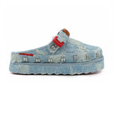 Boro Denim Mule