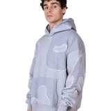 Grey Patchwork Hoodie