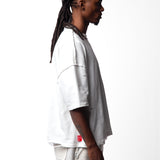 Inside Out Distressed Tee White