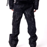 Black Brushed Cargo Denim